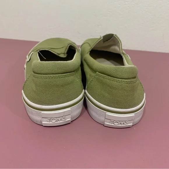 TOMS Alpargata Fenix Slip On Cedar Green Washed Canvas Shoes Size 8 casual - Picture 9 of 10